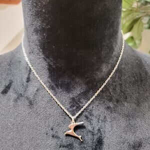 Womens Gold Tone Bird Charm with Chain Pendant Jewelry Necklace
